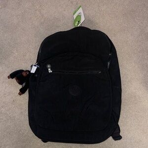 Kipling NWT Seoul Tonal Black Backpack 15 in Laptop